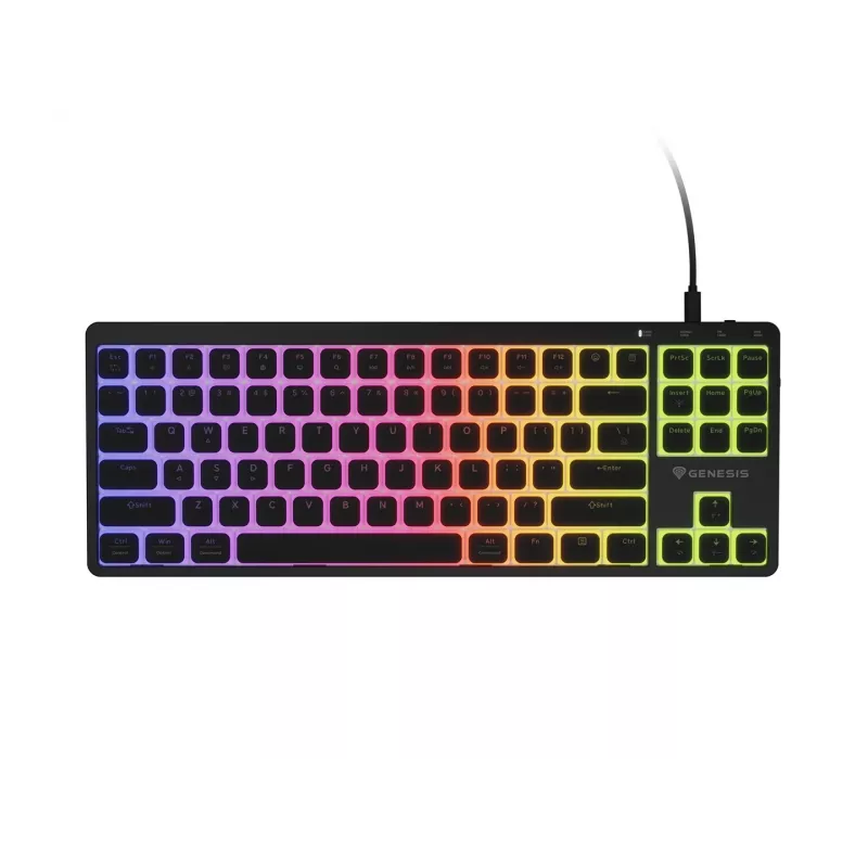 GENESIS Thor 430 TKL mechaninė žaidimų klaviatūra, RGB apšvietimas, US išdėstymas, juoda