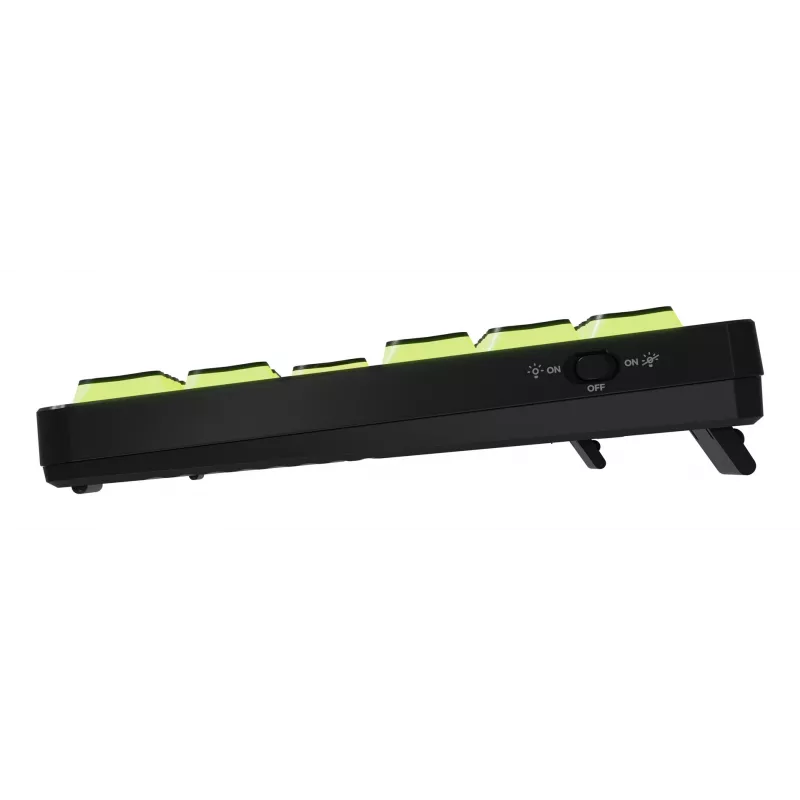 GENESIS Thor 430 TKL belaidė mechaninė žaidimų klaviatūra, Outemu Red jungikliai, RGB foninis apšvietimas, trigubas režimas (USB-C/2.4GHz/Bluetooth), JAV anglų QWERTY, juoda