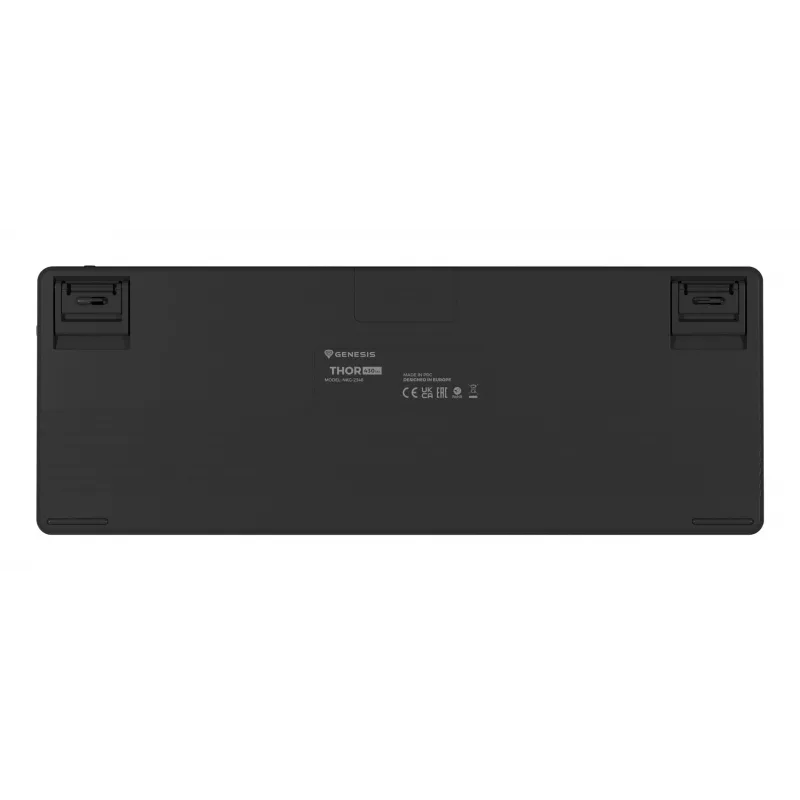 GENESIS Thor 430 TKL belaidė mechaninė žaidimų klaviatūra, Outemu Red jungikliai, RGB foninis apšvietimas, trigubas režimas (USB-C/2.4GHz/Bluetooth), JAV anglų QWERTY, juoda
