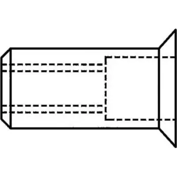 Gesipa aklųjų kniedžių veržlė aliuminio M4 x 12 mm įgilinta galvutė suėmimas 1,5-3,5 mm (500 vnt. pakuotė) 1455346
