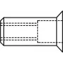 Gesipa aklųjų kniedžių veržlė aliuminio M4 x 12 mm įgilinta galvutė suėmimas 1,5-3,5 mm (500 vnt. pakuotė) 1455346