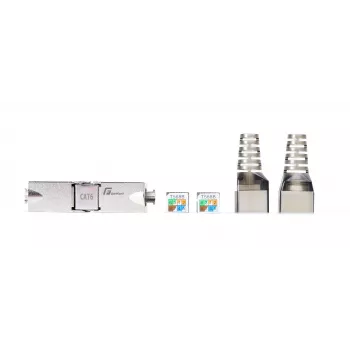 GETFORT 58459 Cat.6 UTP belaidis RJ45 Keystone Jack, baltas