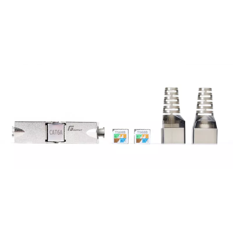 GETFORT 58460 CAT.6A be įrankių ekranuotas RJ45 keystone lizdo modulis