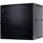 GETFORT CALI 12U 19 colių sieninė montuojama spinta 600x450 mm juodos plieno durys