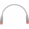 GETFORT Cat.6A S/FTP LSOH patch kabelis 0,25 m pilkas