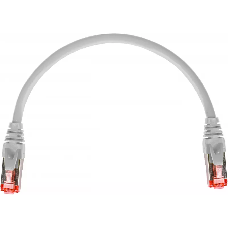 GETFORT Cat.6A S/FTP LSOH patch kabelis 0,25 m pilkas