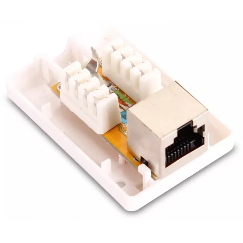GETFORT GF-1G5EFTP ekranuotas paviršinio montavimo RJ45 Cat.5e modulis, baltas