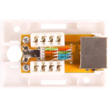 GETFORT GF-1G6FTP ekranuotas paviršinio montavimo RJ45 lizdas, Cat.6, 1 prievadas, baltas