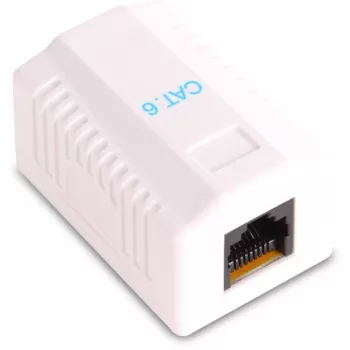 GETFORT GF-1G6FTP ekranuotas paviršinio montavimo RJ45 lizdas, Cat.6, 1 prievadas, baltas