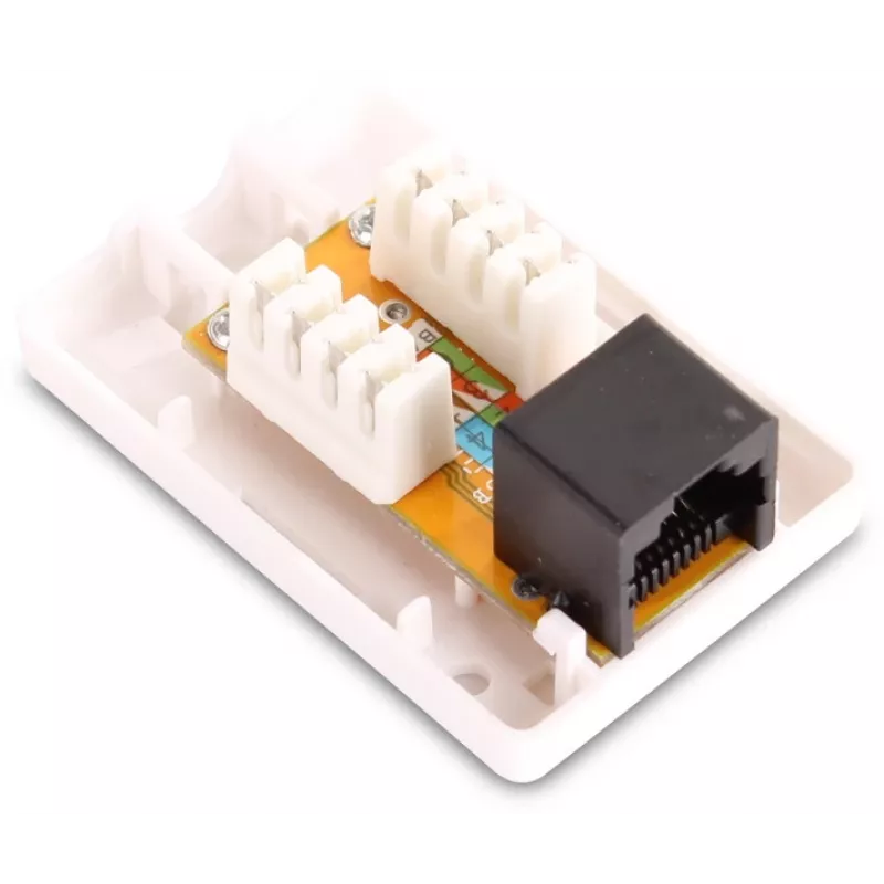 GETFORT GF-1G6UTP Paviršinio montavimo RJ45 Cat.6 UTP tinklo lizdas, White