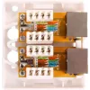 GETFORT GF-2G5EFTP Ekranuotas paviršinis RJ45 lizdas, 2 prievadai, Cat.5e, baltas