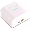 GETFORT GF-2G6FTP ekranuotas paviršinio montavimo tinklo lizdas, 2x RJ45, Cat6 FTP, baltas