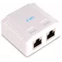 GETFORT GF-2G6FTP ekranuotas paviršinio montavimo tinklo lizdas, 2x RJ45, Cat6 FTP, baltas