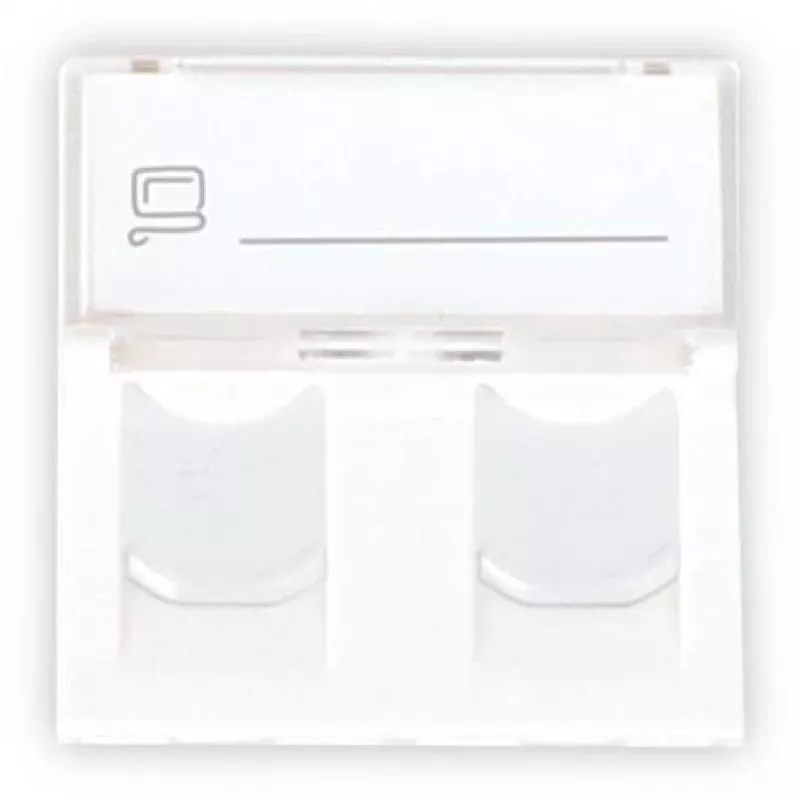 GETFORT GF-2MOD-2G Mosaic 2 prievadų RJ45 Cat.5e tinklo modulis, 45x45 mm, baltas