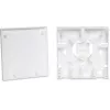 GETFORT GF-FO2P FTTH šviesolaidžio abonento lizdas su SC/APC ir LC/APC adapteriais, 2 prievadų sieninė dėžutė, vienmodis, balta