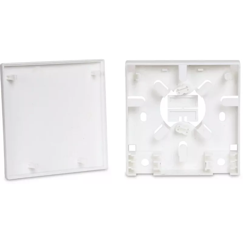 GETFORT GF-FO2P FTTH šviesolaidžio abonento lizdas su SC/APC ir LC/APC adapteriais, 2 prievadų sieninė dėžutė, vienmodis, balta