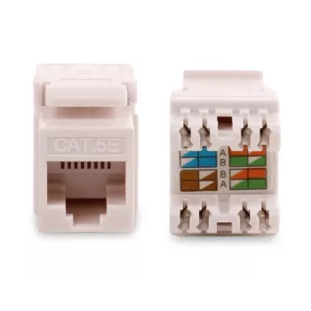 GETFORT GF-K5EUTP Cat.5e UTP Keystone modulis RJ45, baltas