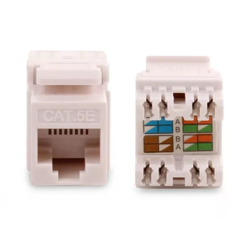 GETFORT GF-K5EUTP Cat.5e UTP Keystone modulis RJ45, baltas