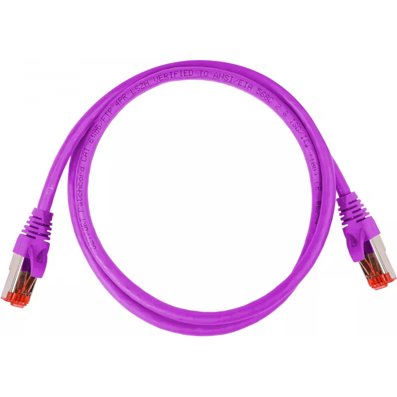 GETFORT GF-PC6ASFTP-2V Cat.6A S/FTP LSOH Patch kabelis 2m Purple