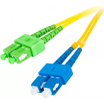 GETFORT GF-SUSAD1 vienmodis dvigubas šviesolaidinis šuoras SC/UPC į SC/APC, 1 m, LSZH, geltonas