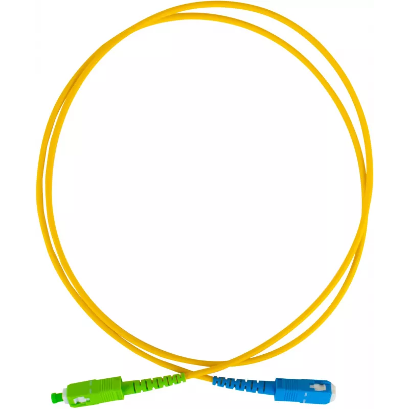 GETFORT GF-SUSAS5 vienmodis šviesolaidinis jungiamasis laidas SC/UPC į SC/APC, simplex, 5 m, LSZH, geltonas