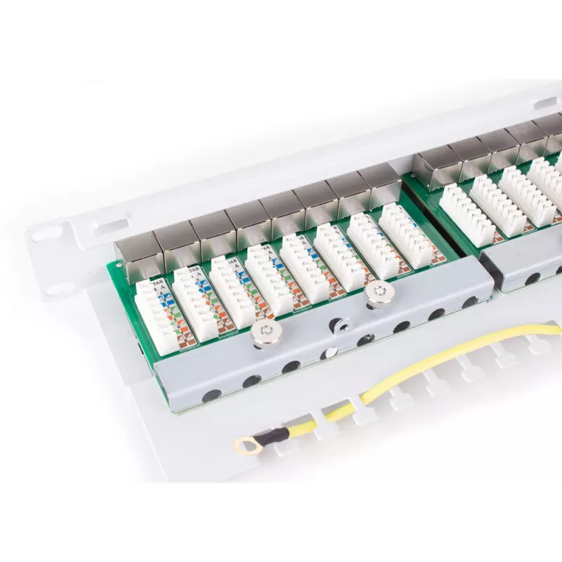 GETFORT PGF-6FTP24-B6-G Patch panelė FTP CAT.6 24 prievadų Grey 1U montuojamas į stovą
