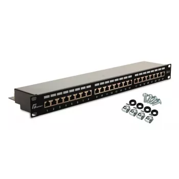 GETFORT PGF-6FTP24-B6 Patch Panel FTP Cat.6 24-Port 19-inch 1U Juodas