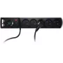 GETFORT įtampos apsaugos ilgintuvas 5P-1.5M-B-USB, 5 lizdų, 2 USB, 1,5 m, juodas