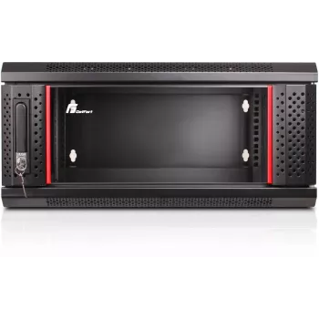 GETFORT WGF04-65EH-DGB 19 inch 4U sieninis spintos stovas, dviejų sekcijų, 600x550 mm, juodos spalvos