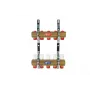 Giacomini R553D 1 inch x 3/4 inch 10 grandžių modulinis kolektorius spindulinei šildymo ir vėsinimo sistemai, nikeliuotas žalvaris