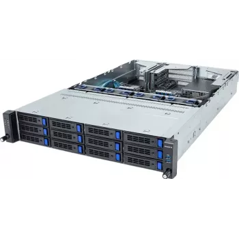 Giga Computing GigaByte R263-S30-AAH2 2U Rackmount Server Barebone, 12x 3,5 inch/2,5 inch Hot-Swap Bays, 2x 1300W Redundant PSU, Intel C236, LGA 1151