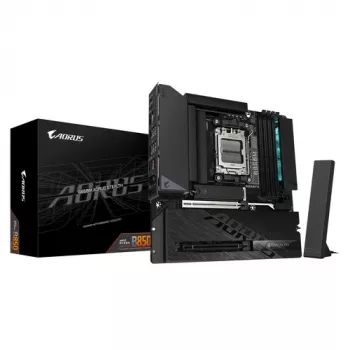 GIGABYTE B850M AORUS STEALTH AM5 Micro-ATX pagrindinė plokštė, DDR5, 2.5GbE, Wi-Fi 6E, 3x M.2