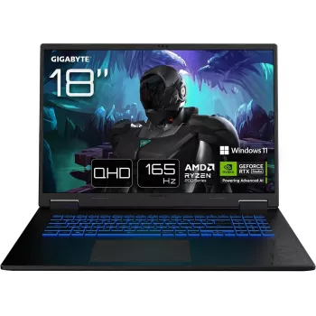 GIGABYTE Gaming A18 3WHK3DEC64SH 18 colių WQXGA Ryzen 7 32GB RAM SSD nešiojamasis kompiuteris