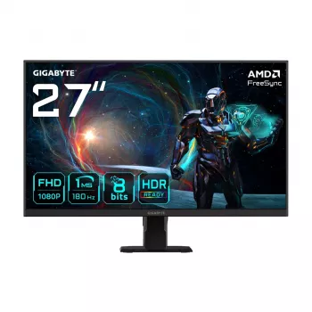 GIGABYTE GS27FA EK 27 inch FHD Gaming Monitor - 1920x1080, 180Hz, 1ms, SS IPS, FreeSync Premium, HDR Ready, HDMI 2.0, DisplayPort 1.4