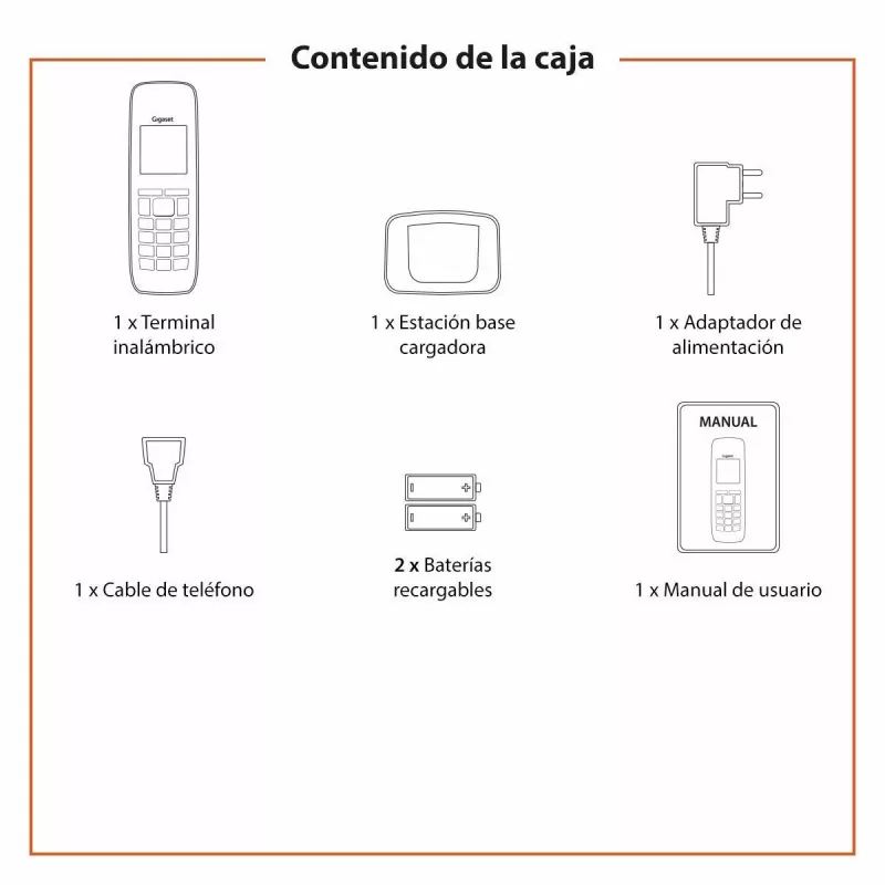 Gigaset A270 DECT belaidis telefonas juodas