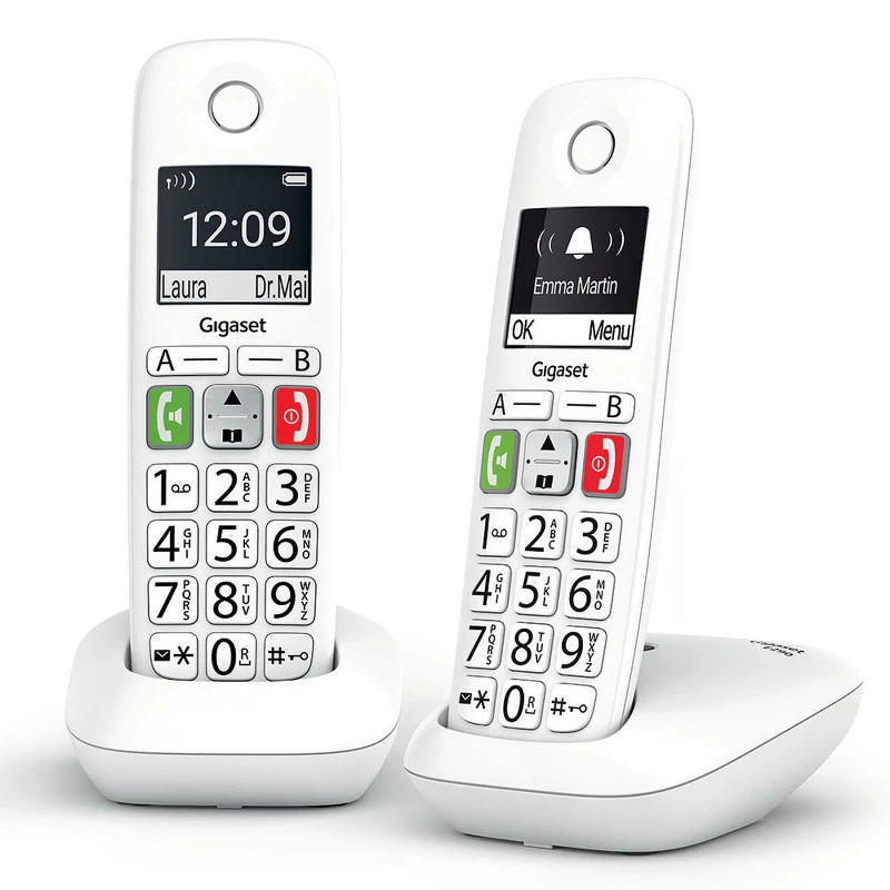 Gigaset E290 belaidis DECT telefonas baltas