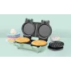 Giles & Posner EK5922GSGRVDE Dvigubas vaflinis lygintuvas - 1200W, nelipni danga, juoda/sidabrinė