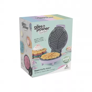 Giles & Posner EK6701GSPPVDE Heart Waffle Maker 900W Black