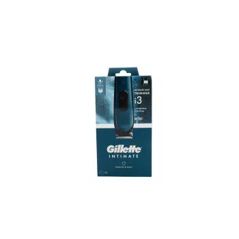 Gillette Intimate i3 Elektrinis kūno plaukų kirpimo įrenginys vyrams, šlapiam ir sausam naudojimui, belaidis įkraunamas su 3 šukų antgaliais