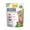 GimCat Nutri Pockets Country Mix kačių skanėstai 150g – traškūs kąsneliai su paukštiena, jautiena ir ėriena, praturtinti taurinu ir vitaminais