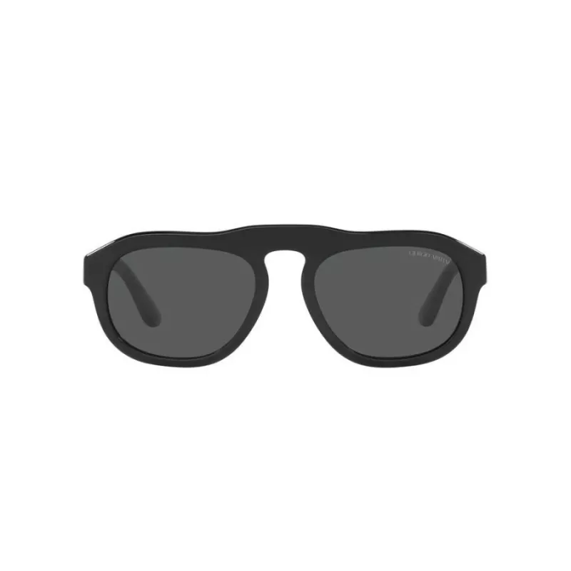 GIORGIO ARMANI MAN AR8173-500187 Stačiakampiai Akiniai nuo Saulės Juodi/Pilki 52mm
