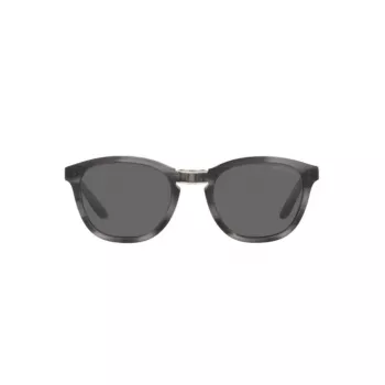 Giorgio Armani vyriški akiniai nuo saulės AR8170-5964B1 Havana acetatiniai kvadratiniai akiniai su mėlynais gradientiniais lęšiais
