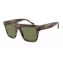 GIORGIO ARMANI Unisex akiniai nuo saulės AR8177-54092A - Dryžuotas Havana rėmelis, tamsiai žali lęšiai, 52 mm