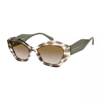 Giorgio Armani moteriški AR8144-588113 Havana acetatiniai akiniai nuo saulės – kvadratinis rėmas, rudi gradientiniai lęšiai, UV400