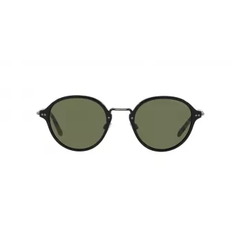 GIORGIO ARMANI Moteriški akiniai nuo saulės AR8139-500131 Juodas acetatinis kvadratinis rėmas Pilki lęšiai 51mm