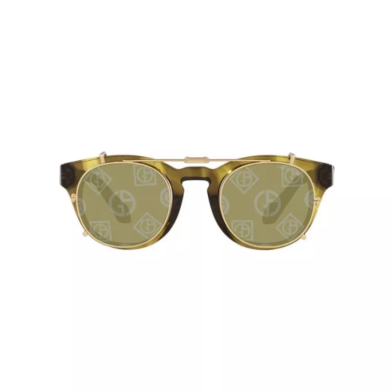 GIORGIO ARMANI Moteriški akiniai nuo saulės AR8190U59871W - stačiakampis acetatinis rėmelis, pilki lęšiai, 50/19/140 mm
