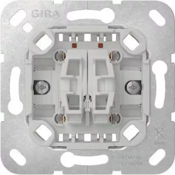 Gira 312800 dvipolis perjungimo mygtuko įdėklas, 10A 250V AC, varžtiniai gnybtai, įleidžiamas