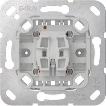 GIRA 381600 Perjungimo jungiklio įdėklas, 1-polis, 10 A, 250 V AC, įleidžiamas, be nagų, skirtas System 55