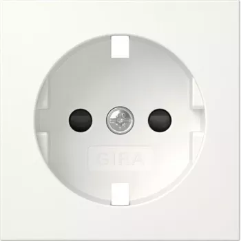Gira 492103 dangtelis SCHUKO lizdui su atlenkiamu dangčiu, System 55, grynai balta