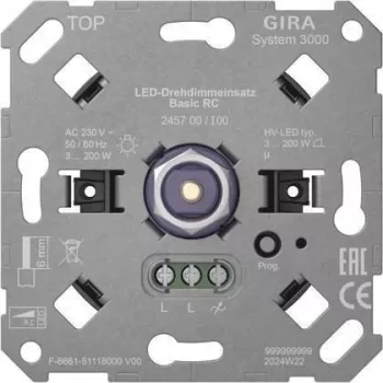 Gira LED sukamasis dimmeris Įdėklas Basic RC System 3000 245700